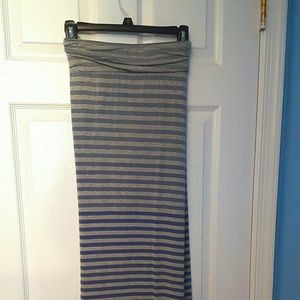 Striped maxi skirt